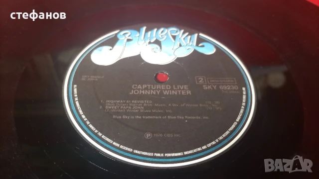 Дългосвиреща грамофонна плоча на JOHNNY WINTER „CAPTURED LIVE!”, Холандия, снимка 9 - Грамофонни плочи - 50682097