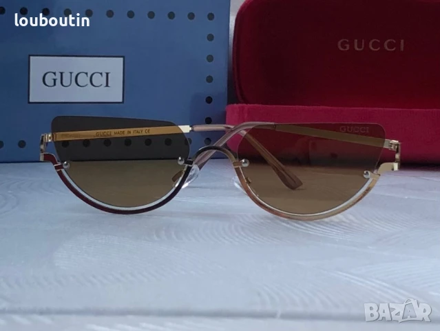 GUCCI дамски слънчеви очила 2 цвята черни кафяви , снимка 13 - Слънчеви и диоптрични очила - 50741247