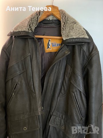 Естествена кожа голяма мъжка шуба, снимка 3 - Якета - 38590528