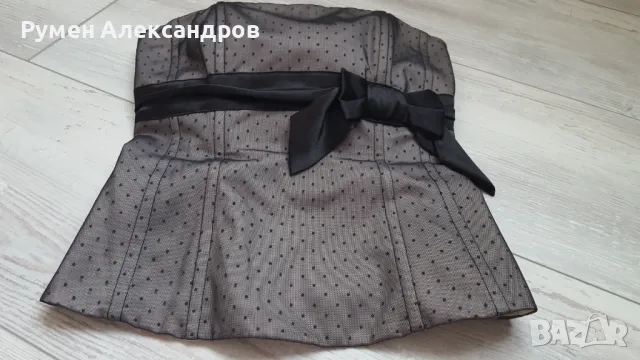 Черно дантелено бюстие размер XS, снимка 6 - Корсети, бюстиета, топове - 50159327