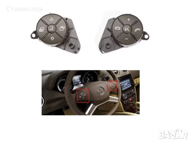 Mercedes SL-Class R230 Facelift Капачета за волан с основа , снимка 3 - Части - 50222715