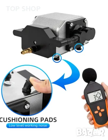 Въздушен компресор 30L/Min Air Assists 220V за CNC гравираща машина или голям аквариум, снимка 9 - Гедорета - 48934899