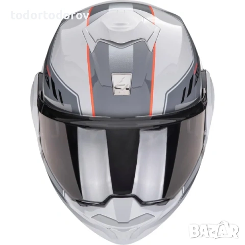 Отваряема мото каска за мотор SCORPION EXO TECH EVO SOCIUS Gray/Orange 723.46 лв. / 369.90 €, снимка 2 - Аксесоари и консумативи - 54147888