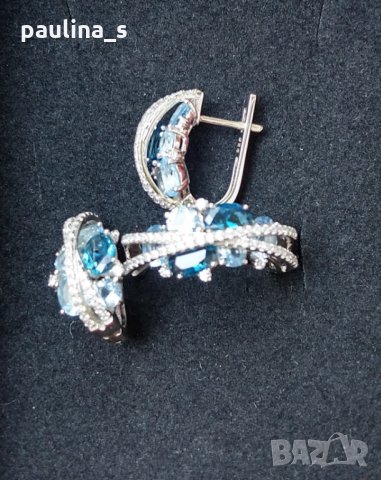 Сребърен комплект с топаз, нано емералд и циркон - проба 925 , снимка 11 - Бижутерийни комплекти - 29262903