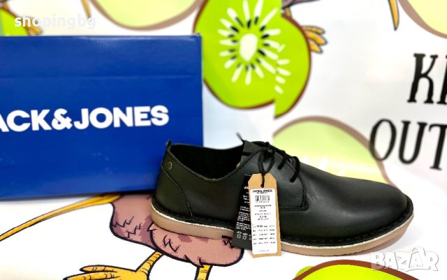 Мъжки обувки Jack & Jones естествена кожа, снимка 3 - Ежедневни обувки - 40734873