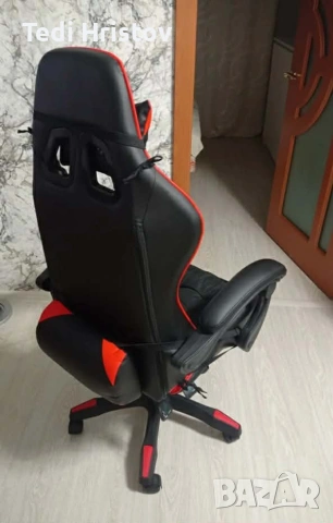 Ергономичен геймърски офис стол с лумбална и шийна опора – комфорт за игра и работа без умора, снимка 4 - Столове - 53145732