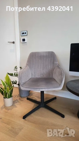 Офис Стол „Brooks Velvet“ – John Lewis & Partners (сив)