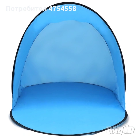 Автоматична плажна палатка с параван, UV защита 30+, 150x150x90 см, снимка 7 - Палатки - 54200862