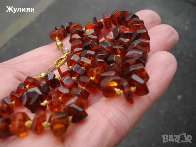 ГЕРДАН КОЛИЕ НАТУРАЛЕН БАЛТИЙСКИ КЕХЛИБАР , снимка 4 - Антикварни и старинни предмети - 48825304