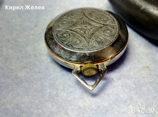 LUCERNE SWISS MADE Стар ОРНАМЕНТИРАН ЛЕКСОЗЕН ПОЗЛАТЕН ДЖОБЕН ЧАСОВНИК със СРЕБЪРЕН КАПАК 50136, снимка 7 - Антикварни и старинни предмети - 49487223