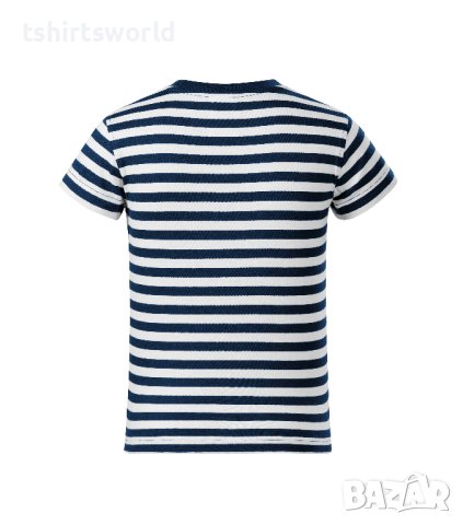 Нова детска моряшка тениска, тъмносиньо/бяло райе, снимка 3 - Детски тениски и потници - 42495102