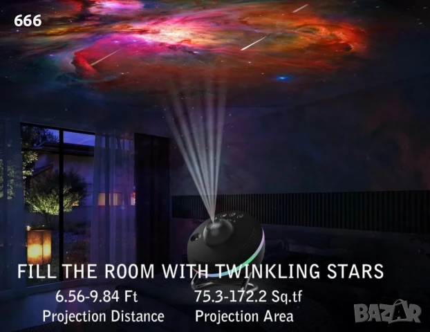 Галактически проектор Метеор, 12в1, Ултра HD, Космически проектор 4K, снимка 2 - Друга електроника - 50703899