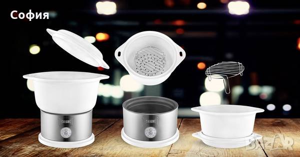  Парна керамична печка Kalorik TKG DG 1002, Таймер, Купа без BPA 4.5л, Бял, снимка 8 - Печки, фурни - 32014386