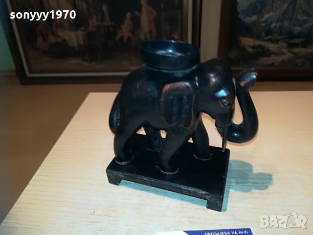 слон-свещник-внос франция-15х15х8см, снимка 6 - Антикварни и старинни предмети - 29497831