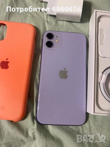 iPhone 11 64 gb 100 % purple лилав перфектен като нов, снимка 6 - Apple iPhone - 52976710