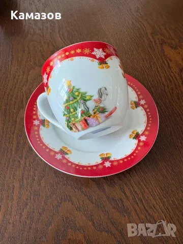 Коледен сет /сервиз/ за кафе - 18 част, снимка 6 - Сервизи - 56178609