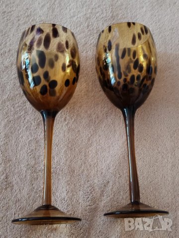 Винтидж чаши за бяло вино сервиз 6 броя, Амбър. 