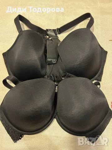 🖤 Лот от 2 бр. черни сутиена Esmara Lingerie с дантелен гръб - 90D
