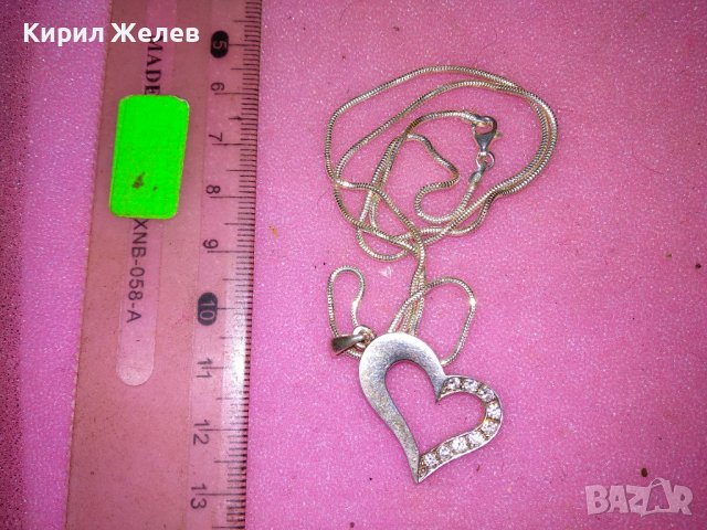 ИЗЯЩНО НЕЖНО СРЕБЪРНО КОЛИЕ с РОМАНТИЧЕН СРЕБЪРЕН МЕДАЛЬОН СРЕБРО 925 с ИСКРЯЩИ ФАСЕТ ЦИРКОНИ 41847, снимка 11 - Колиета, медальони, синджири - 44316440
