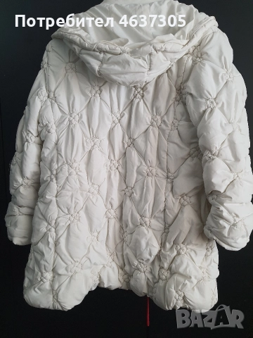 марково ватирано бяло яке с качулка, снимка 2 - Якета - 52612537