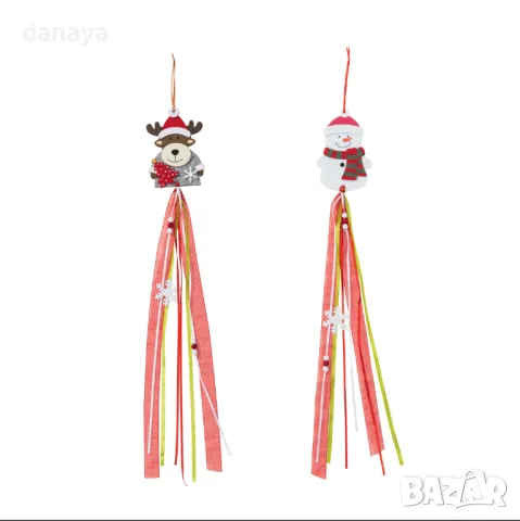 5391 Висяща коледна украса за стена Еленче Снежко, 60cm, снимка 2 - Декорация за дома - 47757158