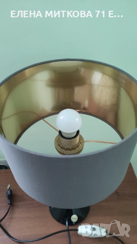 W.Goebel Germany порцеланова настолна лампа декорирана с 22 карата злато, снимка 5 - Настолни лампи - 52564931