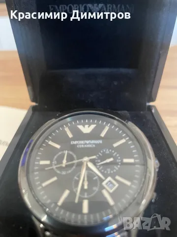 Мъжки часовник Emporio Armani Ceramika Original Нов, снимка 2 - Мъжки - 47736937
