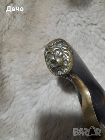 Османски, Балкански Капсулен пищов Работещ механизъм Бронзова Лъвска глава на дръжката, снимка 3 - Антикварни и старинни предмети - 50480609
