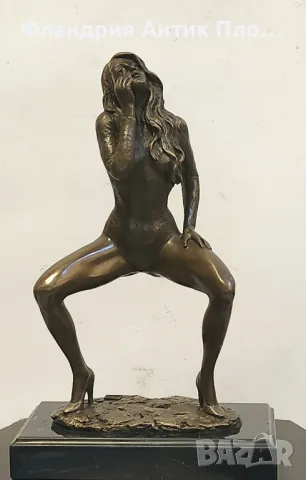 Бронзова скулптура „Експресия“ върху мраморна основа, снимка 2 - Декорация за дома - 49621926