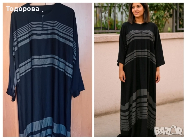 Ефирна дълга дамска рокля- голям размер, снимка 2 - Рокли - 54278121