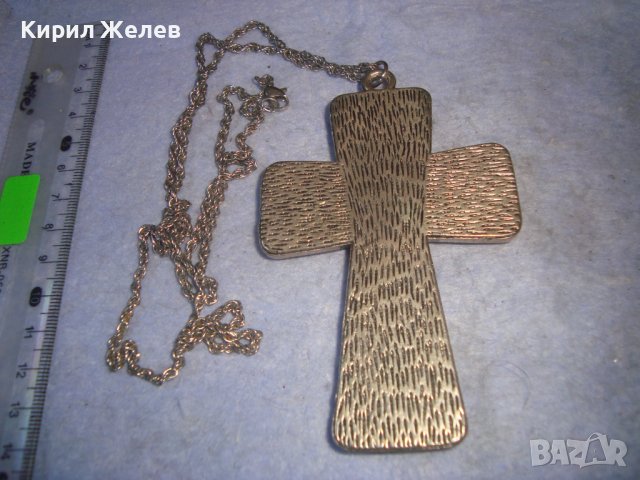 ГОЛЯМ АРТ КРЪСТ МАСИВЕН - ФЕШЪН КОЛИЕ с ВЕРИЖКА 17148, снимка 4 - Колиета, медальони, синджири - 36975037