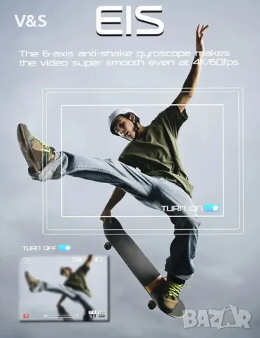  Екшан камера Apexcam X60 Pro, 4K, 60FPS, 2" LCD, Wi-Fi, , снимка 5 - Камери - 49817940