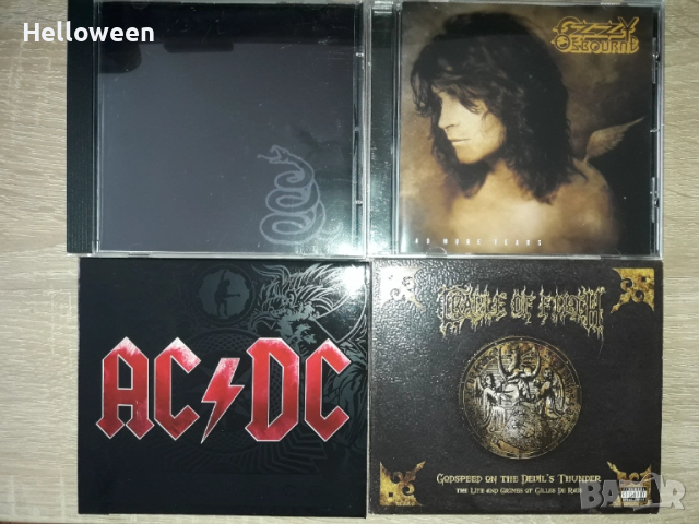 AC/DC,Metallica,Ozzy,Cradle of Filth,Napalm Death,Megadeth