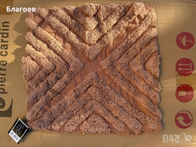 Калъфка за възглавница, 45х45 см, кадифе, многоцветна, комплект от 1 бр.