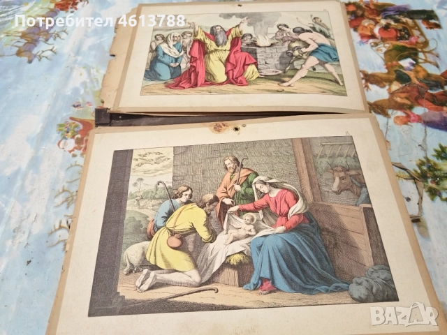 Стари илюстрации на Вехти Завет, снимка 2 - Антикварни и старинни предмети - 52431376