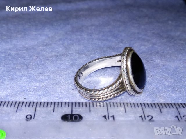 АРИСТОКРАТИЧЕН КЛАСИЧЕСКИ СРЕБЪРЕН МАРКОВ ПРЪСТЕН СРЕБРО 925 с ЮВЕЛИРНО ШЛИФОВАН ЧЕРЕН ОНИКС 37094, снимка 14 - Пръстени - 39977708