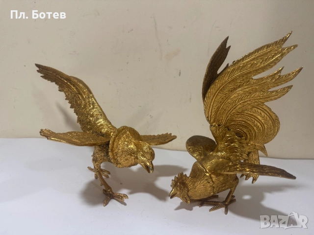 Стари бронзови фигури с позлата, снимка 3 - Декорация за дома - 53945647