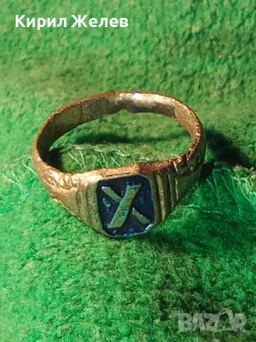 СТАРИНЕН САЧАНЕН ПРЪСТЕН с БУКВА МОНОГРАМ - Х Ръчна ИЗРАБОТКА САЧАН За КОЛЕКЦИЯ 40161, снимка 13 - Антикварни и старинни предмети - 47123520