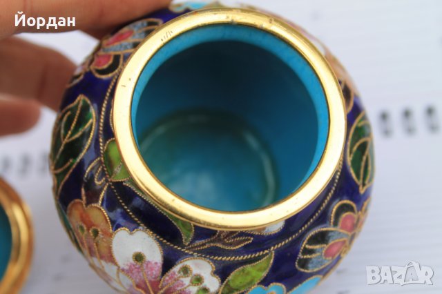 Ваза бронз и емайл, снимка 9 - Вази - 40657452