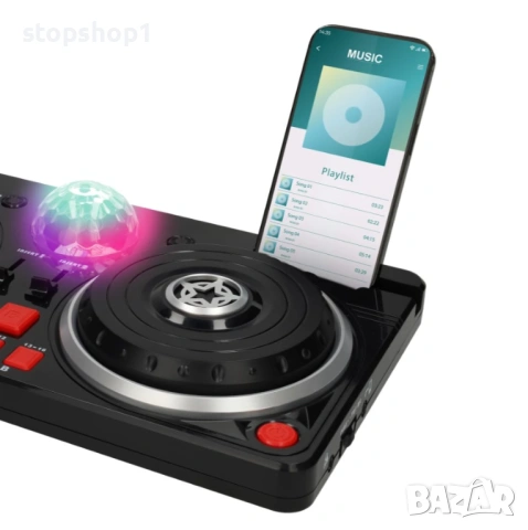 Silvergear Kidi DJ Mix за деца  46 звукови ефекта  DJ миксер  Преносим и с батерии  39,3 x 20,5 x 6,, снимка 5 - Музикални играчки - 53233356