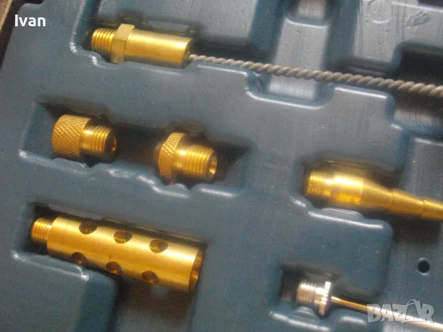 33 ЧАСТИ НОВ НЕПЪЛЕН КОМПЛЕКТ ПНЕВМАТИЧНИ ИНСТРУМЕНТИ MAUK GERMANY  КЪРТАЧ/ОБДУХВАЧ/ШИЛА/ТОРСОВЕ/, снимка 18 - Други инструменти - 50181798