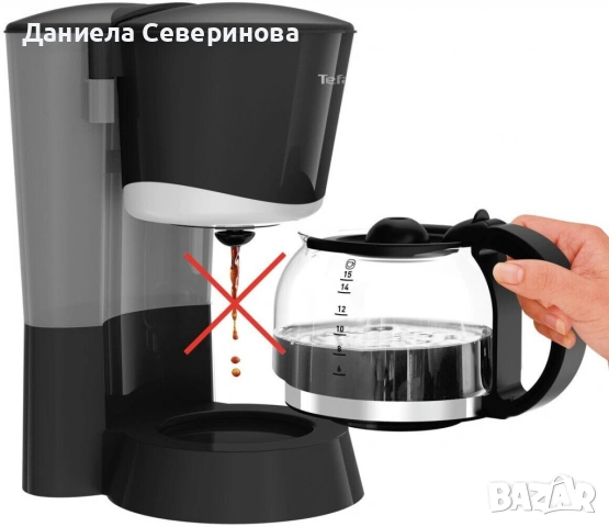 Кафемашина Tefal, 1.25 литра, 730-870 W, снимка 4 - Кафемашини - 53377445
