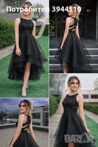 Дизайнерска абитуриентска черна официална рокля | Бал 2026, снимка 9 - Рокли - 54027262