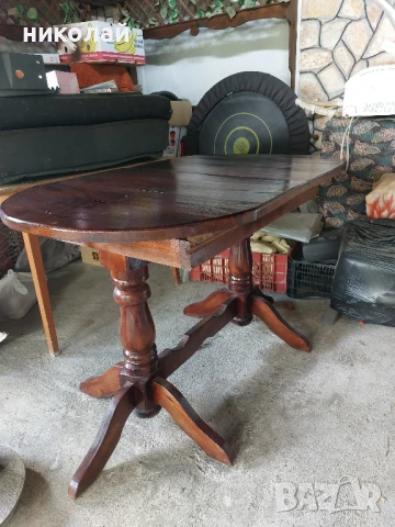 кухненска маса от масив венге, снимка 2 - Маси - 51031009