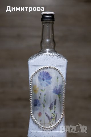 Подарък за жена, за годеж, за сватба. Оригинална декоративна бутилка с чаши и други аксесоари, снимка 14 - Подаръци за рожден ден - 42707752