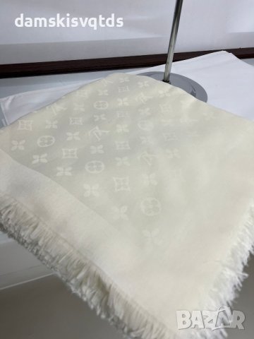 Louis Vuitton нов шал бял и черен, снимка 4 - Шалове - 42383959