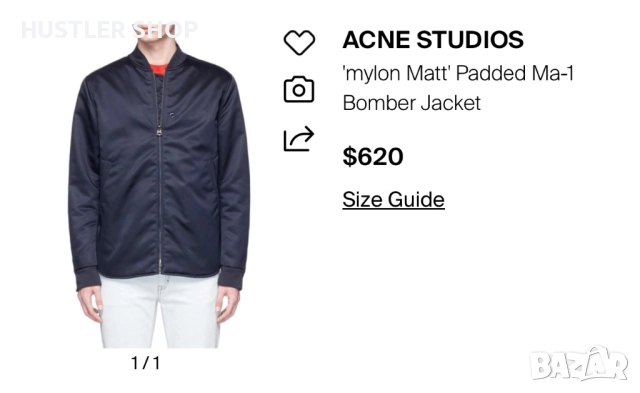 Мъжко яке ACNE STUDIOS BOMBER JACKET.Размер S, снимка 2 - Якета - 52554013