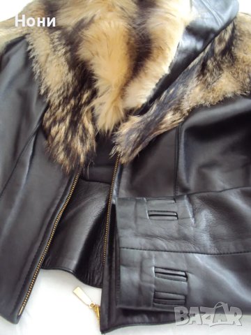 Дамско луксозно марково кожено яке Punto Оригинално, снимка 6 - Якета - 47591633