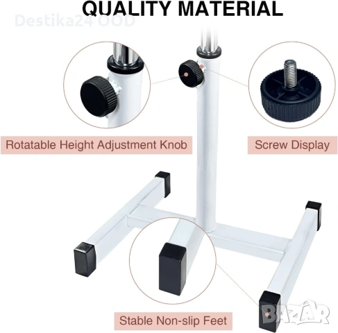 Поставка стол за педикюр с регулируема стойка за крака черен Табуретка, снимка 3 - Други стоки за дома - 54131149