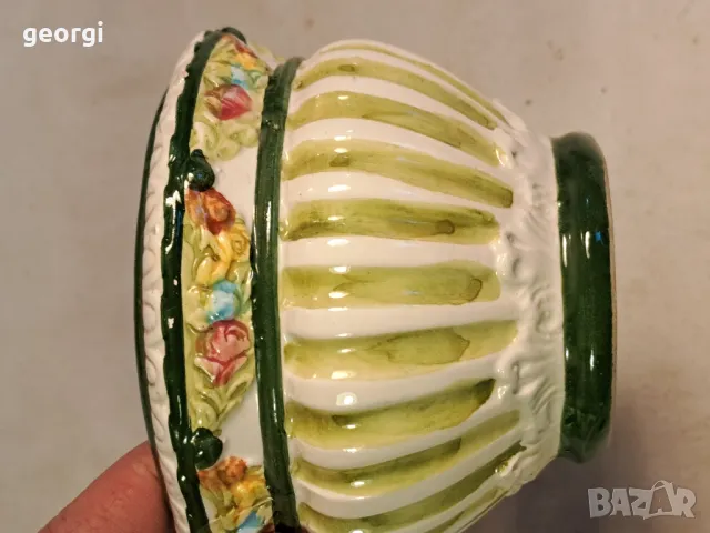 италианска керамична ваза 22/6, снимка 2 - Вази - 49251917